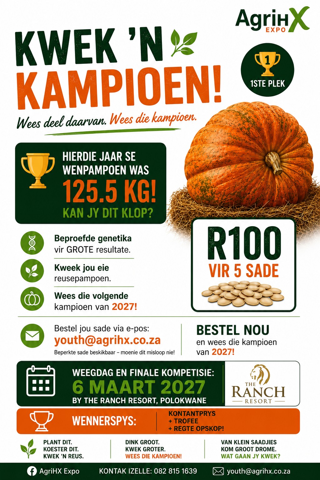 Goliat van Gat, Kwek 'n Kampioen plakkaat